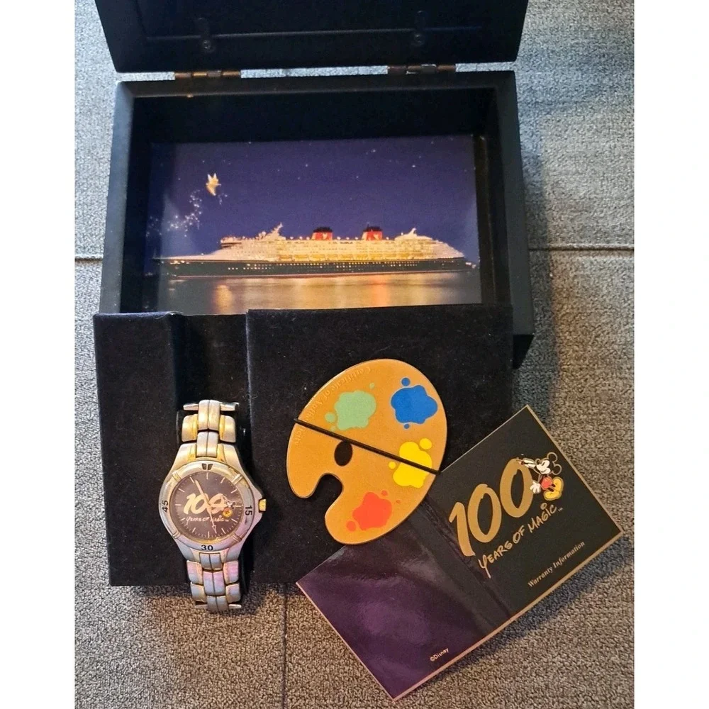 Disney 100Years Of‎ Magic Watch&Original Box.COA MSRP $300. #1838/2000